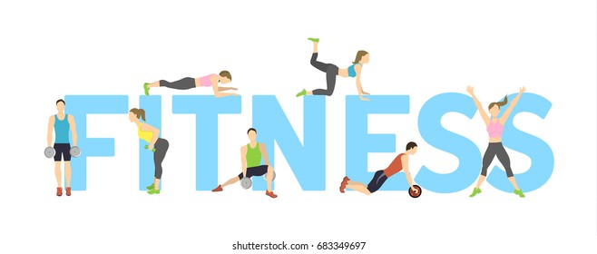 Fitness concept logo.