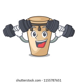 Fitness conga character cartoon style