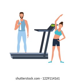 fitness couple training