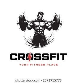 Fitness creative logo design vector