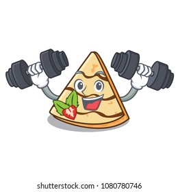 Fitness crepe character cartoon style