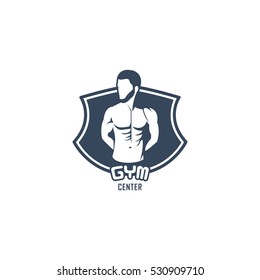 Fitness Cross Fit Vector Logo Design Template