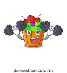Fitness cupcake shape cartoon the delicious one