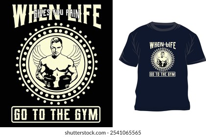 Fitness Custom creative T shirt design