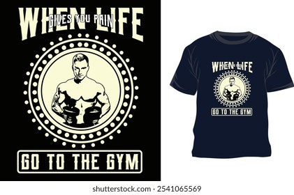 Fitness Custom creative T shirt design