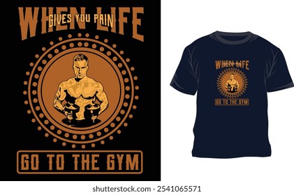 Fitness Custom creative T shirt design