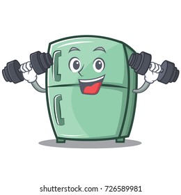 Fitness cute refrigerator character cartoon