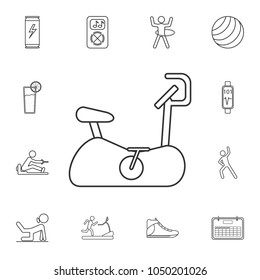 Fitness cycling icon. Detailed set of gym and fitness icons. Premium quality graphic design. One of the collection icons for websites, web design, mobile app on white background