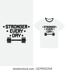 Fitness day shirt "Sweat now, shine later"
"Stronger every day"tshirt 