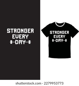 Fitness day shirt "Sweat now, shine later"
"Stronger every day"tshirt 