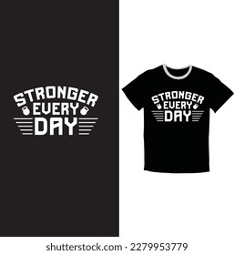 Fitness day shirt "Sweat now, shine later"
"Stronger every day"tshirt 