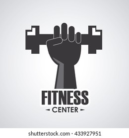 Fitness design. Gym icon. Flat illustration, sport vector graphic