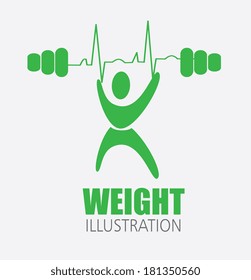 fitness design over  background, vector illustration