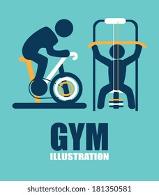 fitness design over  background, vector illustration
