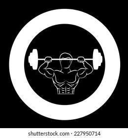 Fitness design over black background,  vector illustration