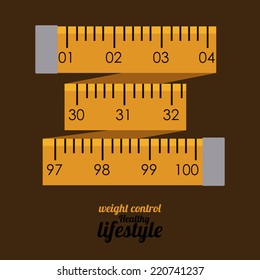 Fitness design over brown background, vector illustration