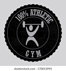 fitness design over gray  background vector illustration 