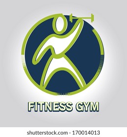 fitness design over gray  background vector illustration 