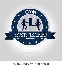 fitness design over gray   background vector illustration 