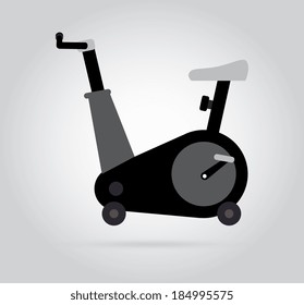 Fitness design over gray background, vector illustration