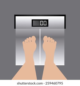 Fitness design over gray background, vector illustration.