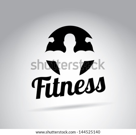fitness design over gray background vector illustration