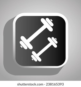 Fitness design over gray background,vector illustration.