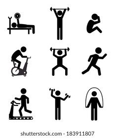 Fitness design over white background, vector illustration