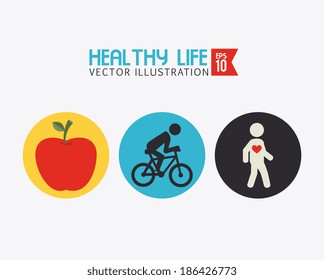 Fitness design over white background, vector illustration