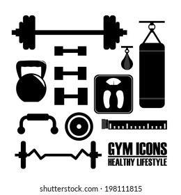 Fitness design over white background, vector illustration