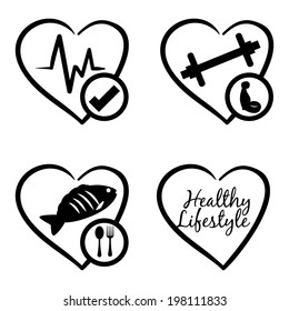 Fitness design over white background, vector illustration