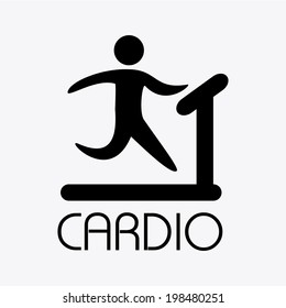 Fitness design over white background, vector illustration