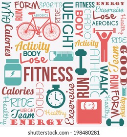 Fitness design over white background, vector illustration