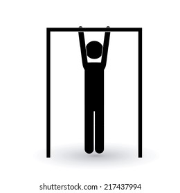 Fitness design over white background, vector illustration