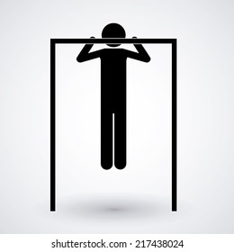 Fitness design over white background, vector illustration