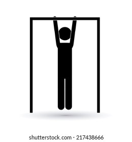 Fitness design over white background, vector illustration
