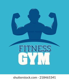 Fitness design over white background, vector illustration