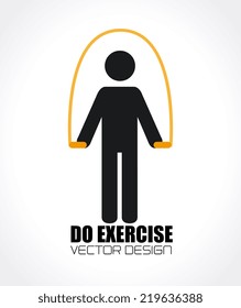Fitness design over white background, vector illustration