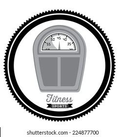 Fitness design over white background, vector illustration