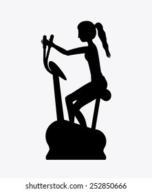Fitness design over white background, vector illustration.