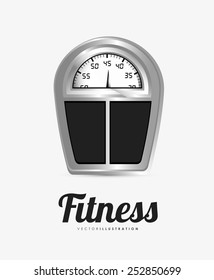 Fitness design over white background, vector illustration.