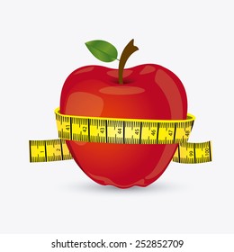Fitness design over white background, vector illustration.