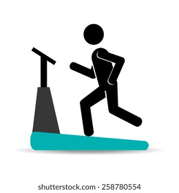 Fitness design over white background, vector illustration.