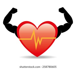 Fitness design over white background, vector illustration.
