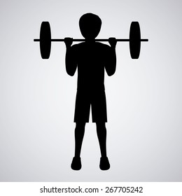 Fitness design over white background, vector illustration