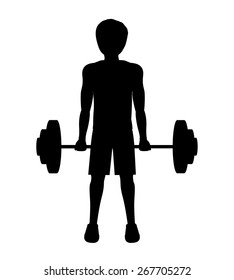 Fitness design over white background, vector illustration