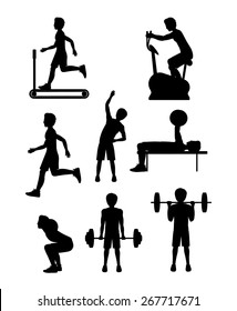 Fitness design over white background, vector illustration