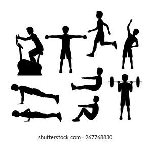 Fitness design over white background, vector illustration