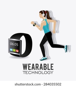 Fitness design over white background, vector illustration.