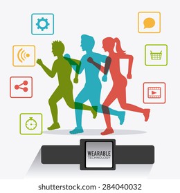 Fitness design over white background, vector illustration. Fitness design over white background, vector illustration.